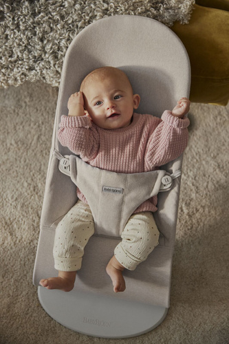 BABYBJÖRN - Bouncer BLISS Woven - Mélange, Light Beige