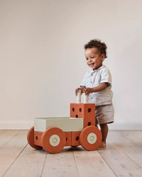 MODU - 3-in-1 Baby Walker - Burnt Orange / Dusty Green