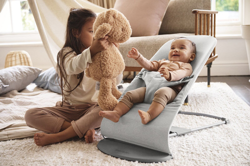 BABYBJÖRN - Bouncer BLISS Woven - Light grey mélange
