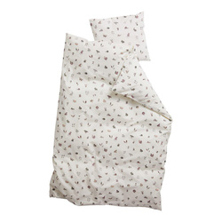 LEANDER - Forest children's bedding, Organic Cotton, 100x140 cm, Dusty rose