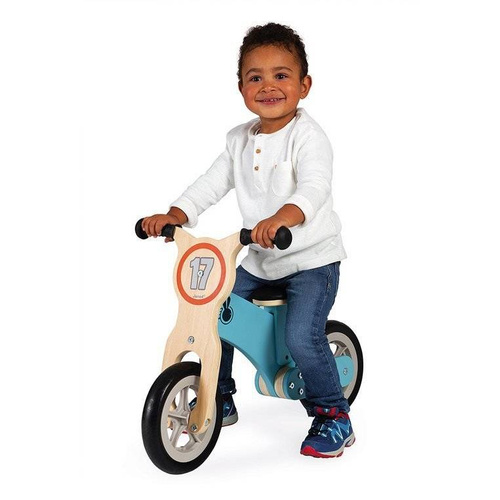 Janod - Bikloon Little Racer 2+ wooden balance bike for 3+ years