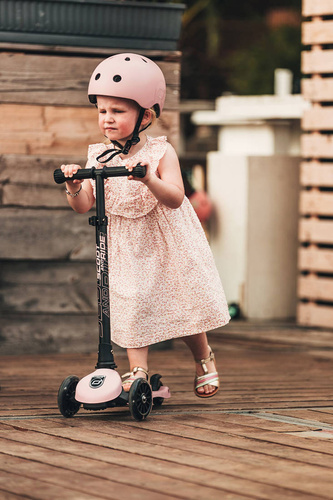 SCOOTANDRIDE - Highwaykick 3 LED - Folding scooter with light-up wheels 3+ Rose