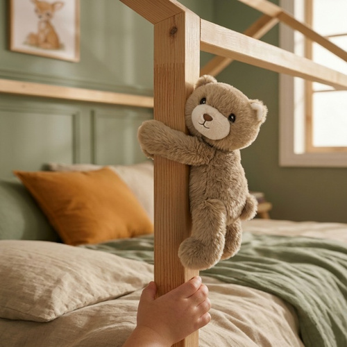 DOUDOU – Podcoll plush bear slap bracelet, Histoire d'Ours, light brown