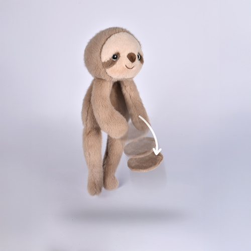 DOUDOU - magnetic plush Podcoll Sloth, Histoire d'Ours, 30 cm, beige