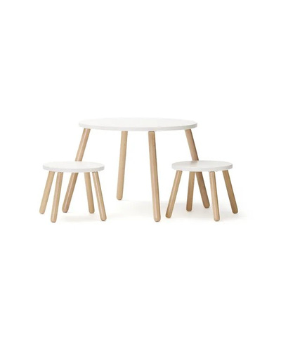 Kid's Concept - Stool and table set -  white