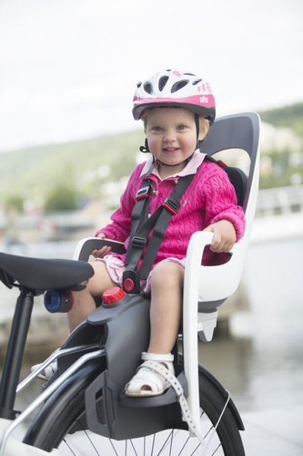 Hamax - Caress w/lockable bracket (frame mounted) -  Dark Grey/red