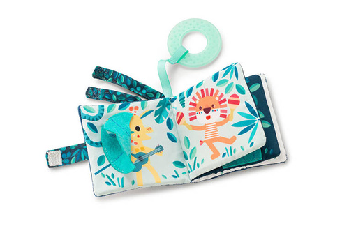 LILLIPUTIENS - Multifunctional mini-book with rustling foil and teether Marius rhinoceros 6 m +