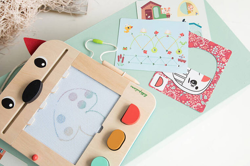 LILLIPUTIENS - Wooden board - manuscript Wolf Louis 2 years+