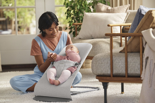 BABYBJÖRN - Bouncer BLISS Woven - Light grey mélange