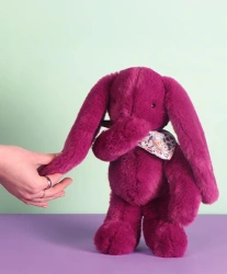 DOUDOU – Lapin Fleurette plush rabbit by Doudou et Compagnie, 35 cm, plum