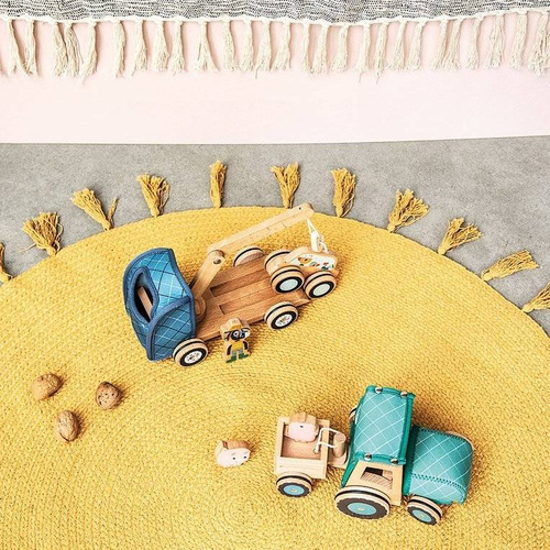 LILLIPUTIENS - Wooden tug with a movable hook and a donkey car Ignace 2 years +