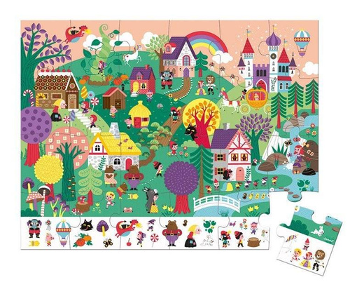 Janod - Observation puzzles in a suitcase Fairy tales 24 elements 3+