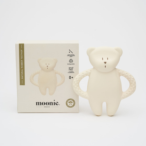MOONIE - natural rubber bear teether, polar