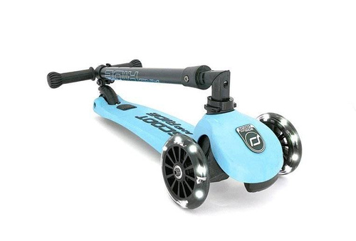 SCOOTANDRIDE - Highwaykick 3 LED - Folding scooter with light-up wheels 3+ Blueberry