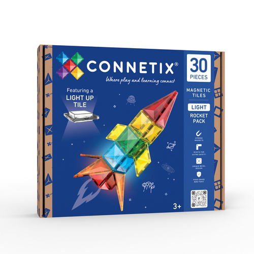 CONNETIX – Light Rocket Pack magnetic tiles – 30 pieces