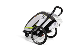 Hamax - Bike trailer for kids  BREEZE ONE + Jogger wheel - White/green