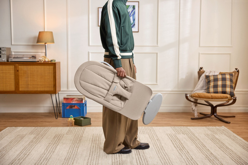 BABYBJÖRN - bouncer BEGIN WOVEN, Sand Grey