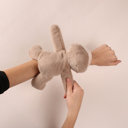 DOUDOU – Podcoll sloth plush slap bracelet, Histoire d'Ours, beige