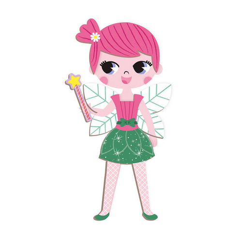 Janod - Magnetic puzzle. Costumes Girl Magnetibook collection 2018