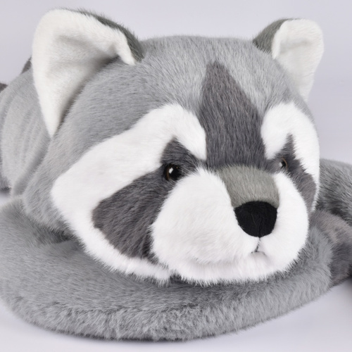DOUDOU – Podcoll weighted plush raccoon, Histoire d'Ours, 75 cm, grey