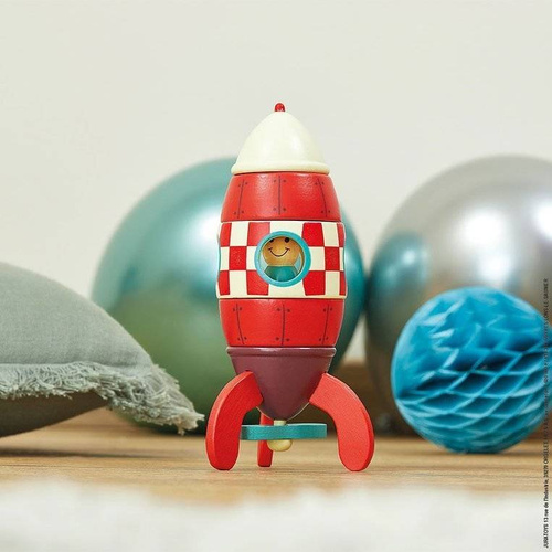 Janod - Wooden magnetic rocket