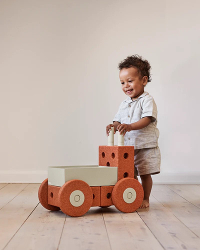 MODU - 3-in-1 Baby Walker - Burnt Orange / Dusty Green