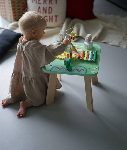 Janod - Multifunctional wooden educational table Meadow 12 m +