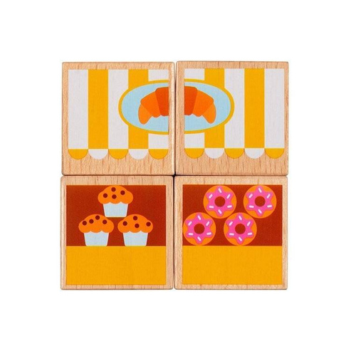 LILLIPUTIENS - Wooden food truck with 4 puzzle pieces Rhino Marius 12 m +