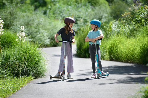 MICRO - two-wheeled scooter for children from 5 years Sprite LED, ocean blue