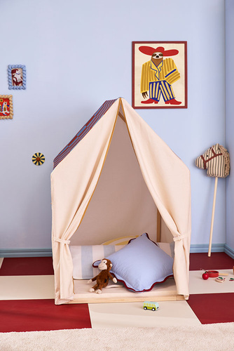 KID'S CONCEPT - play house tent dusty blue check