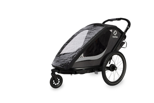 Hamax - Bike trailer for kids COCOON , double- Grey/black
