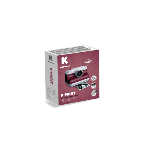 Kidywolf - K-PRINT - camera, thermal printer, red