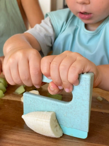 SKÅGFÄ - KLYV Safe Starter Knife for Kids, aqua
