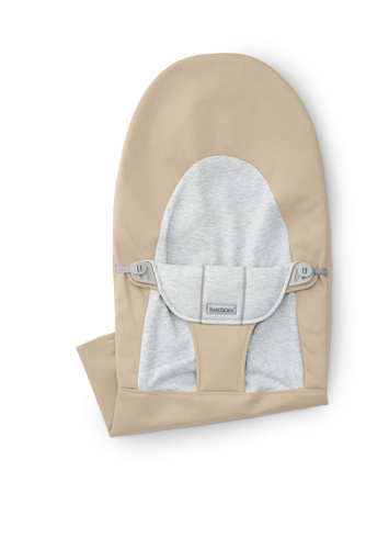 BABYBJÖRN - Fabric Seat for Baby Bouncer Balance Balance Soft, Beige/Grey, Woven/Jersey