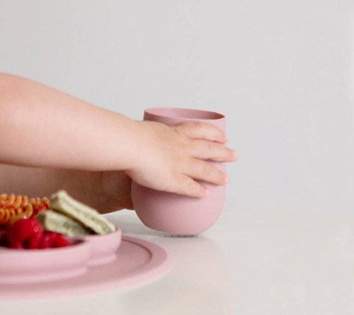 nowy kubeczek Mini Cup 120 ml + 2 słomki GRATIS pastelowy róż