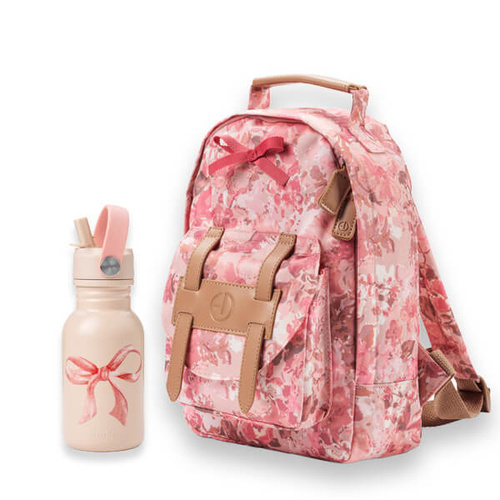 Elodie Details - BackPack MINI Backpack + Water Bottle  - River Rose - SET
