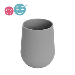 EZPZ Silikonowy kubeczek Mini Cup 120 ml + 2 słomki GRATIS szary