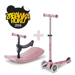 MICRO - swing scooter Mini Deluxe Rock&Go LED, dusty rose