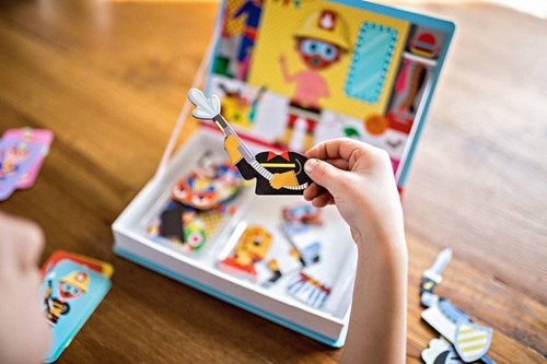 Janod - Magnetic puzzle. Costumes Boy Magnetibook collection 2018