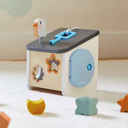 Janod - Drewniany sorter Domek dla ptaszków Sweet Cocoon 18 m +