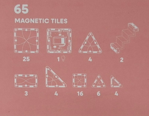 CLEVERCLIXX - magnetic blocks Magic Forest Pack Pastel - 65 pcs.