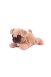 DOUDOU – Les P'tits Relax weighted plush pug dog, Histoire d'Ours, 22 cm, white