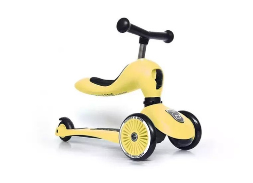 SCOOTANDRIDE - Highwaykick 2in1 Ride and scooter 1-5 years Lemon