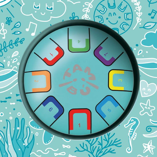 TAMBÚ - Baby Tambú 6" tongue drum, 8 tones, teal peal