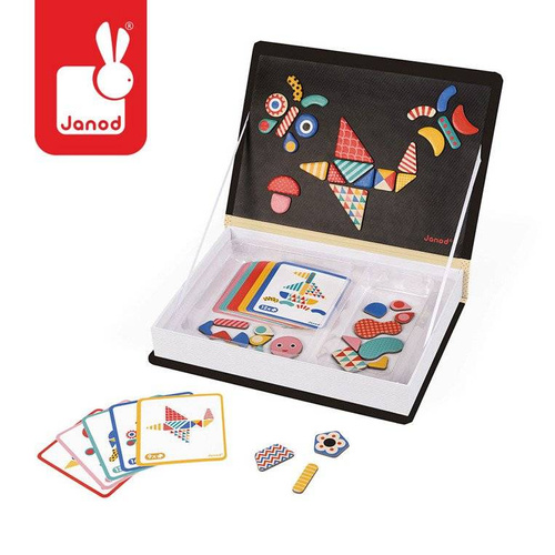 Janod - Magnetic puzzle Funny faces Boy Magnetibook collection 2018