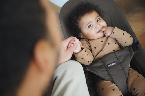 BABYBJÖRN - Bouncer BLISS Woven/Jersey Tri Fabric, Dark Grey