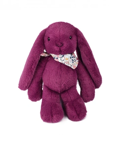 DOUDOU – Lapin Fleurette plush rabbit by Doudou et Compagnie, 35 cm, plum