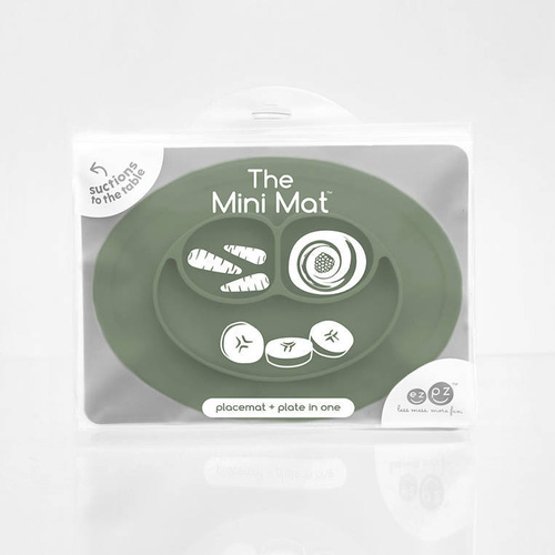 EZPZ - Silicone small plate with washer 2in1 Minimata, olive