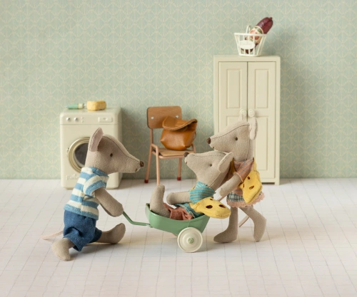 MAILEG - tricycle mouse, Big Brother, brown