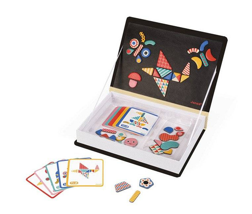 Janod - Magnetic puzzle Funny faces Boy Magnetibook collection 2018